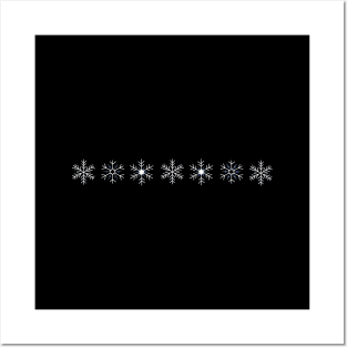 Snowflakes pattern Posters and Art